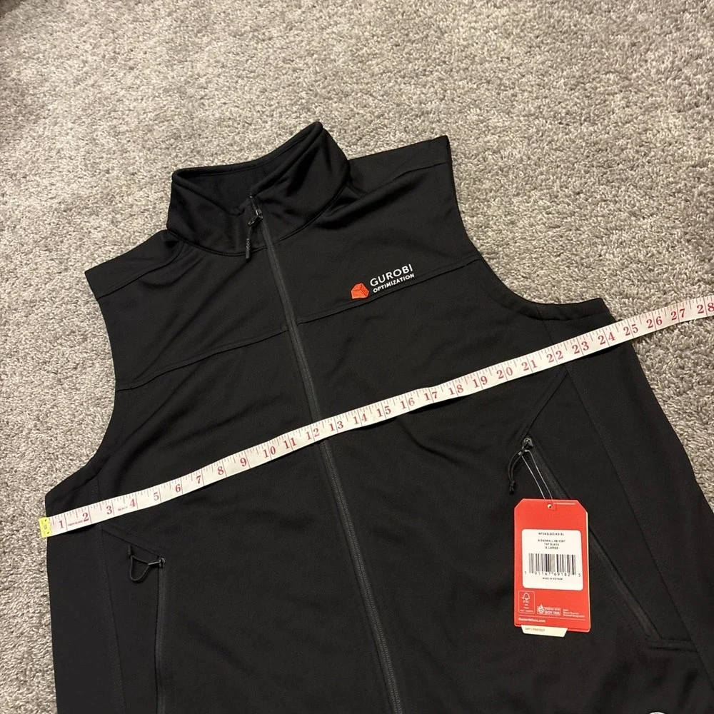 The North Face Ridgewall Vest Mens XL Black Full Zip Logo Windwall NEW WITH TAGS